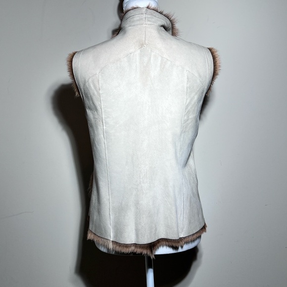 Cassin New York Reversible Fur Suede Vest Sz Med - Picture 6 of 10